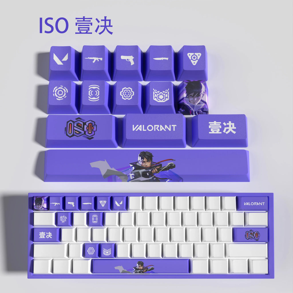 Sage New design Valorant keycaps  OEM Profile 14keys MINI SET PBT dye sub keycaps