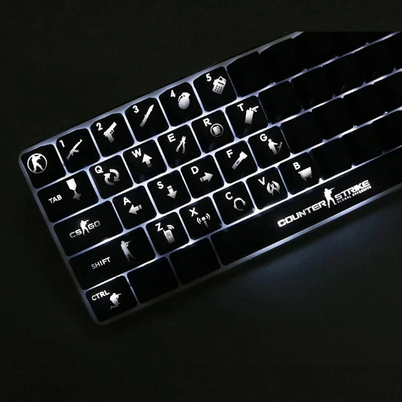 26 keys ABS Shot Backlit For OEM Cherry MX Mechanical Keyboard CS go Keycap