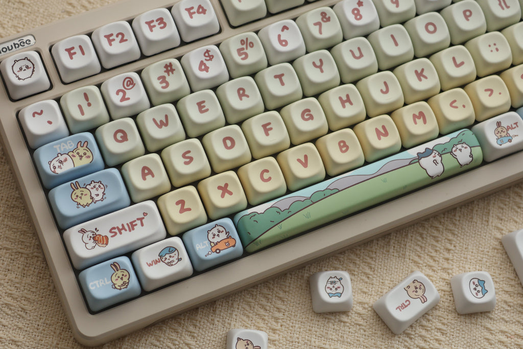 144 Keys/set Kohachi Keycaps MOA Profile GMK PBT Cute Anime Keycaps for Mechanical Keyboard Dye Sublimation Gaming Keycap