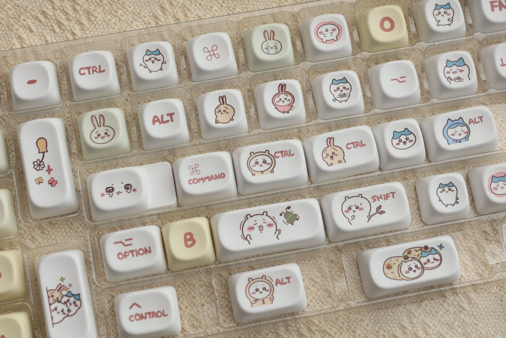 144 Keys/set Kohachi Keycaps MOA Profile GMK PBT Cute Anime Keycaps for Mechanical Keyboard Dye Sublimation Gaming Keycap