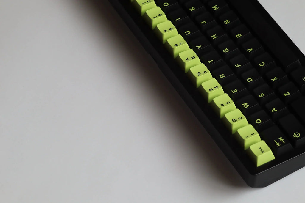 Cherry Profile 253 Keys Toxic Keycap Set Double Shot  Keycaps for Gateron MX Switches Mechanical Gamer Keyboard