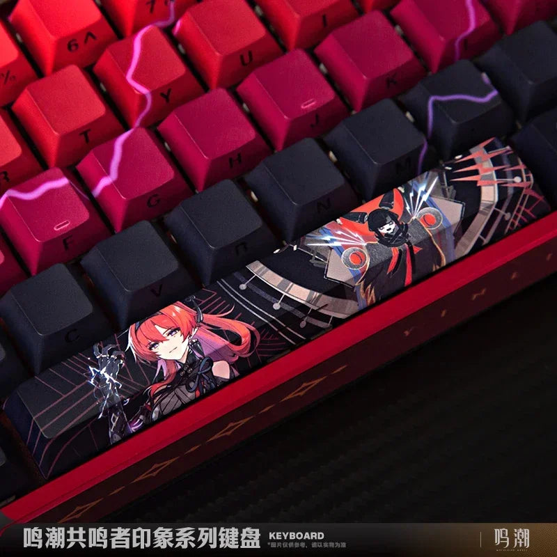 Wuthering Waves Yinlin Gaming Keyboard Three Mode Customized Wireless Mechanical Keyboard 89keys Hot Swap Gasket Pc Gamer