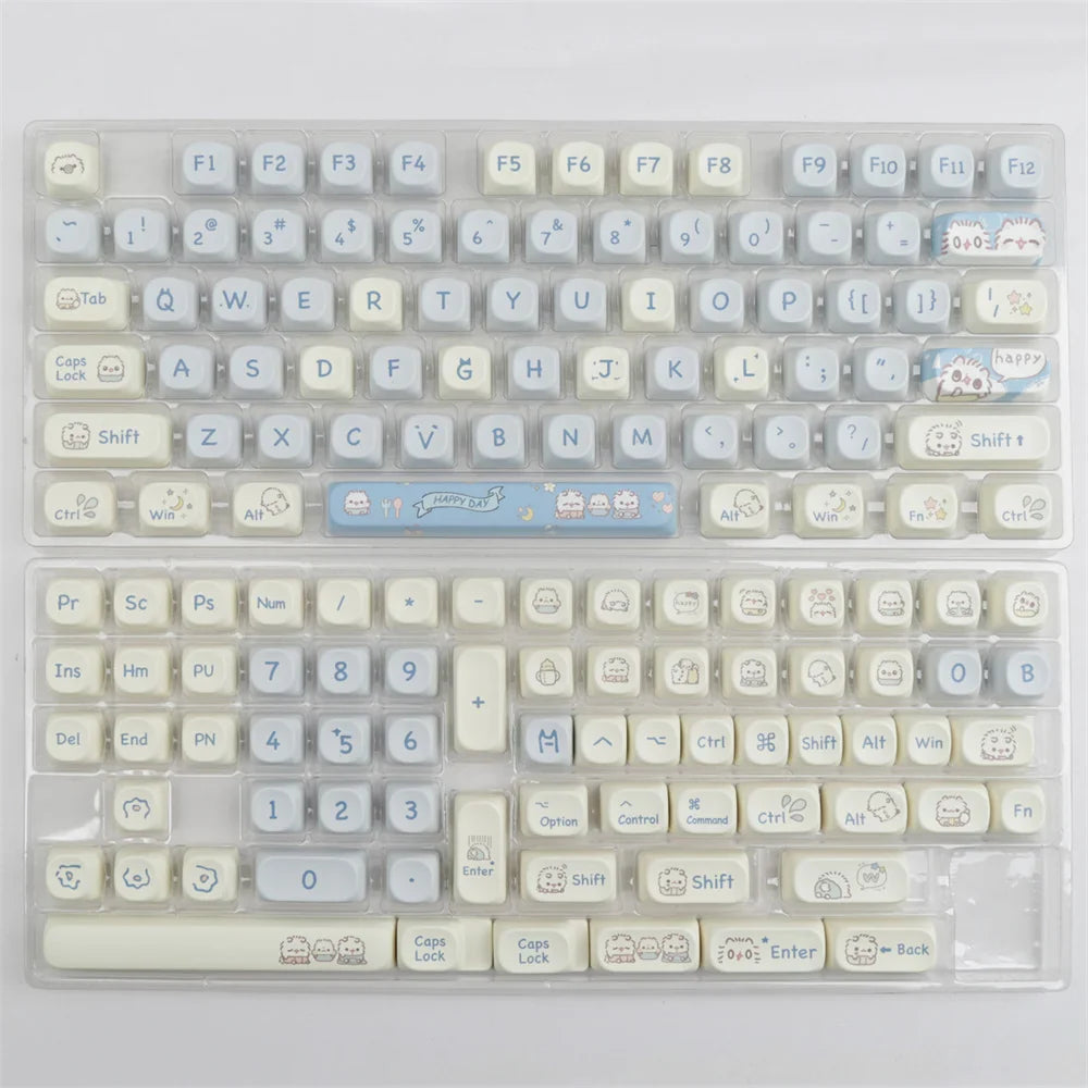 142 Keys MOA Profile Cartoon Theme Keycaps Thermal Five-side Dye-Sublimation Customized Key Caps Kit for Mechanical Keyboard