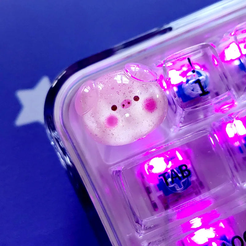 DIY Keycap Cute Cartoon Melody Coolomey Translucent Cross Mechanical Keyboard ESC Base Translucent Keycap