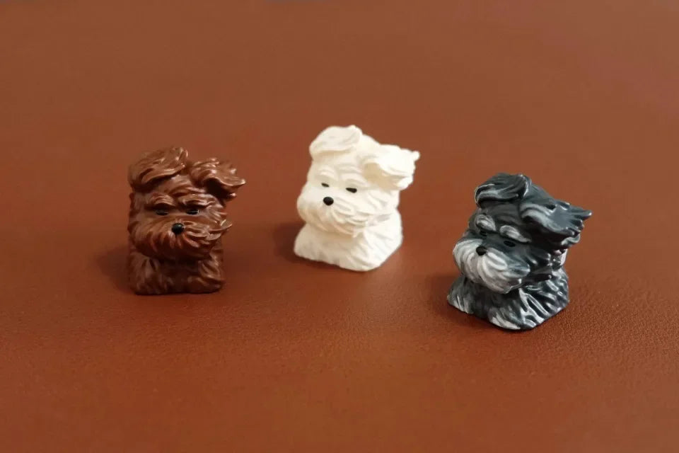 Cute Scrawled Puppy Keycaps ABS Resin Personalized Handmade The Wind Blows The Puppy 1U Mechanical Keyboard Animal Keycap Gifts