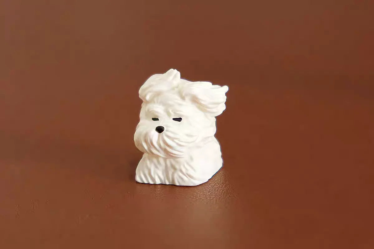 MiFuny Cute Dog Keycap 124/133 Keys PBT Dye Sublimation Custom MOA/Cherry Profile Gaming Keycaps for Mechanical Keyboard Gifts