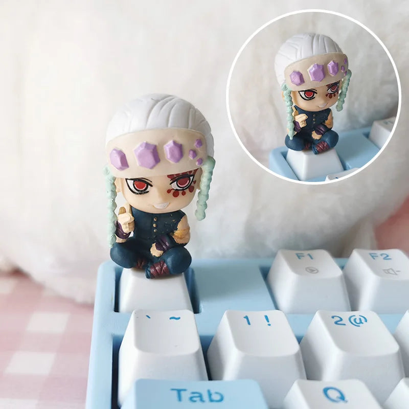 1pcs Demon Slayer Personalized Keycaps Mechanical Keyboard Resin Transparent Single Anime Key Cap Cute Mi Douzi Charcoal Jiro