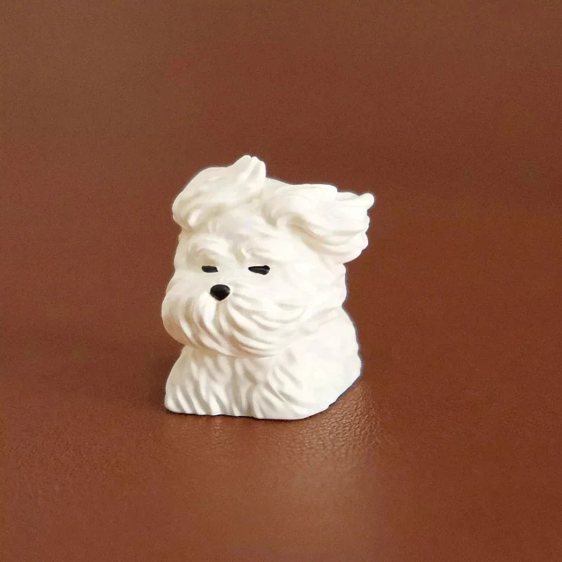 Scrawled Dog Keycaps The Wind Blows Puppy Cute Resin Keycap Custom 1U Cherry Profile Keycaps for Mechanical Keyboard Key Caps