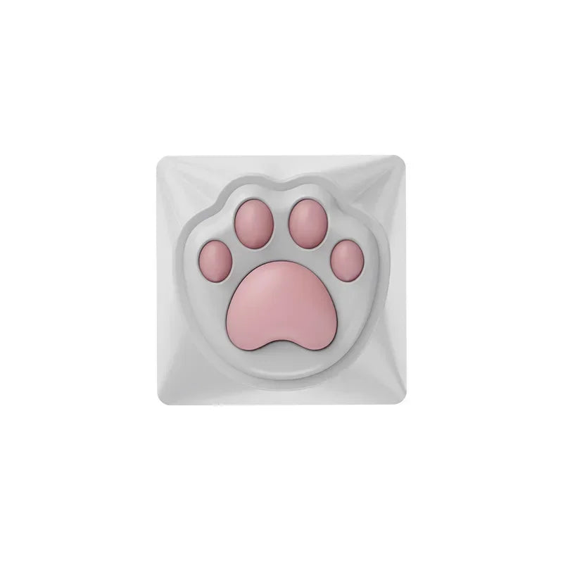 Cat's Paw PC&Silicone Soft and Cute Cat Claw Personalized Keycap Mechanical Keyboard KAWAII Cat Claw Keycap Customization Keycap