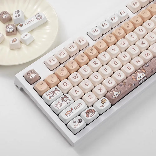 142 Keys MOA Profile Cartoon Theme Keycaps Thermal Five-side Dye-Sublimation Customized Key Caps Kit for Mechanical Keyboard