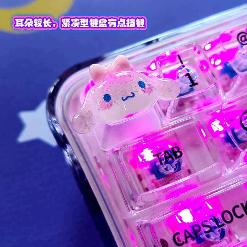 DIY Keycap Cute Cartoon Melody Coolomey Translucent Cross Mechanical Keyboard ESC Base Translucent Keycap
