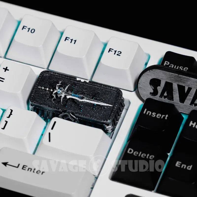 World of Warcraft Frostmourne Anime Keycaps Lich King Translucent Key Caps Mechanical Keyboard Caps Korean Keycap PC Gamer Gifts