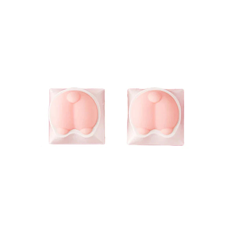 1PC Cute Cat Paw Keycaps For Mechanical Keyboard Cherry MX Switch DIY Key Cap Soft Silicone Keycup Artisan Pink Color