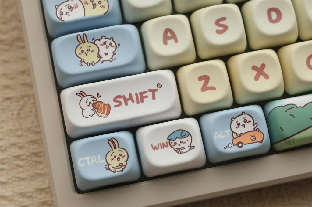 144 Keys/set Kohachi Keycaps MOA Profile GMK PBT Cute Anime Keycaps for Mechanical Keyboard Dye Sublimation Gaming Keycap