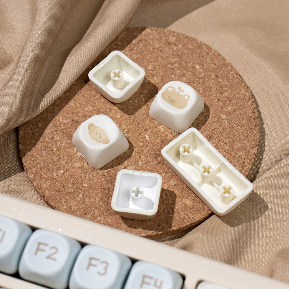 Cats and Puppies Keycaps MOA Profile Thermal Sublimation PBT Keycaps Personalized Cute Keycap For 64/104/108 Mechanical keyboard
