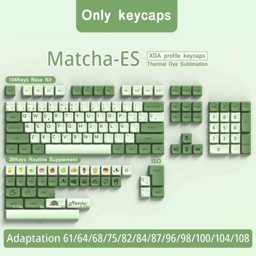 XDA Profile PBT keycaps Spanish Korean French German Portuguese Russian Japanese keycap For Cherry MX Mechanical Keyboard