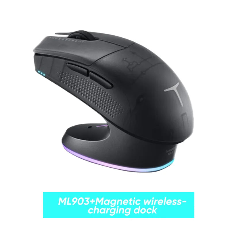 Thunderobot ML903 Mini NearLink Gaming Mouse Tri-Mode Bluetooth Wireless Mouse 30000 DPI Charging Base For Pc Gamer Kit Laptop