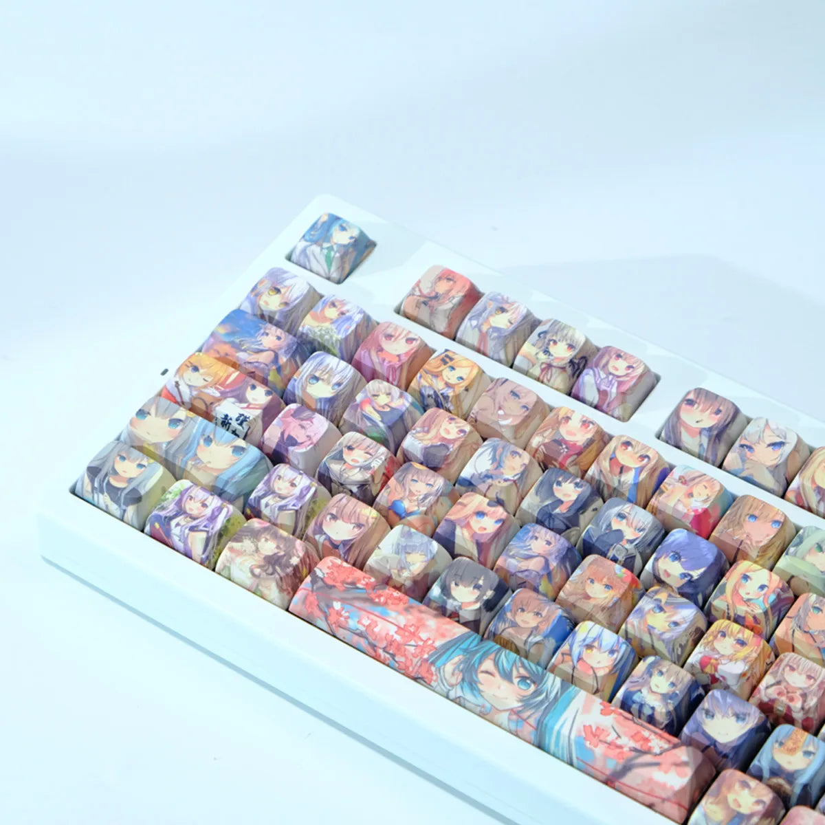 Color Anime Keycaps Personalized Customization Cartoon Anime 126 Key PBT Mechanical Keyboard Keycap MOA Profile Keycap Accessory