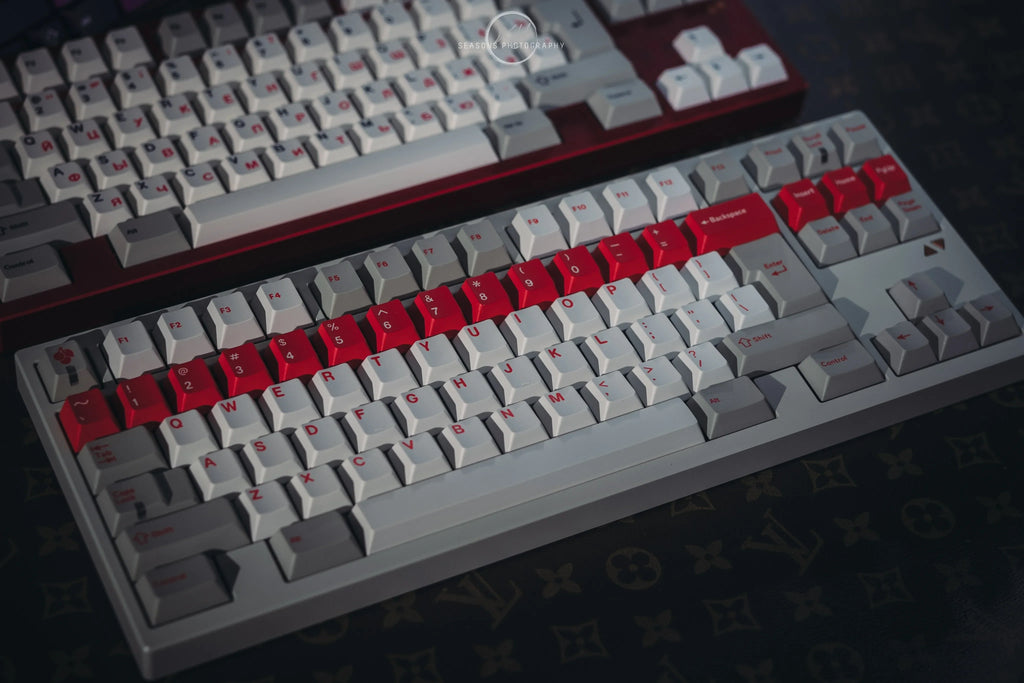 GMK Red Alert Theme Keycaps Cherry Profile PBT Thermal Sublimation Keycap Customized Keycaps Compatible with Mechanical Keyboard