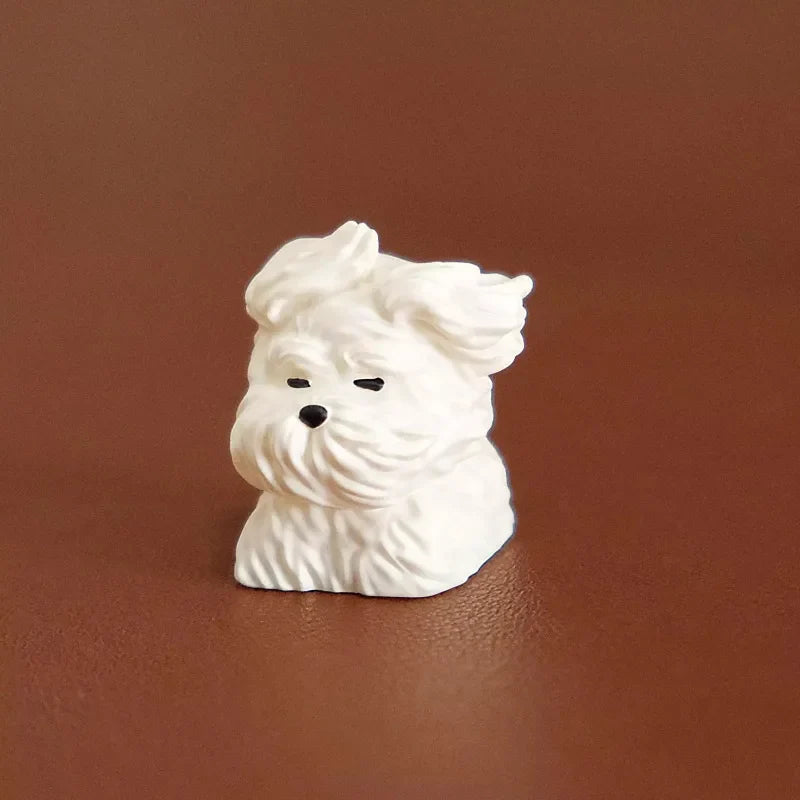 Stray Puppy Keycap Cute Custom Wind Blows Little Dog Point ABS 1U Key Cap MX Switch Handmade Artisan 3D Printing Lovely Keycaps
