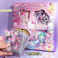 Hello Kitty Sanrio Non repeating 100 piece Sticker Set Cinnamoroll Kuromi Waterproof Stationery Sticker Gift Box Holiday Gift