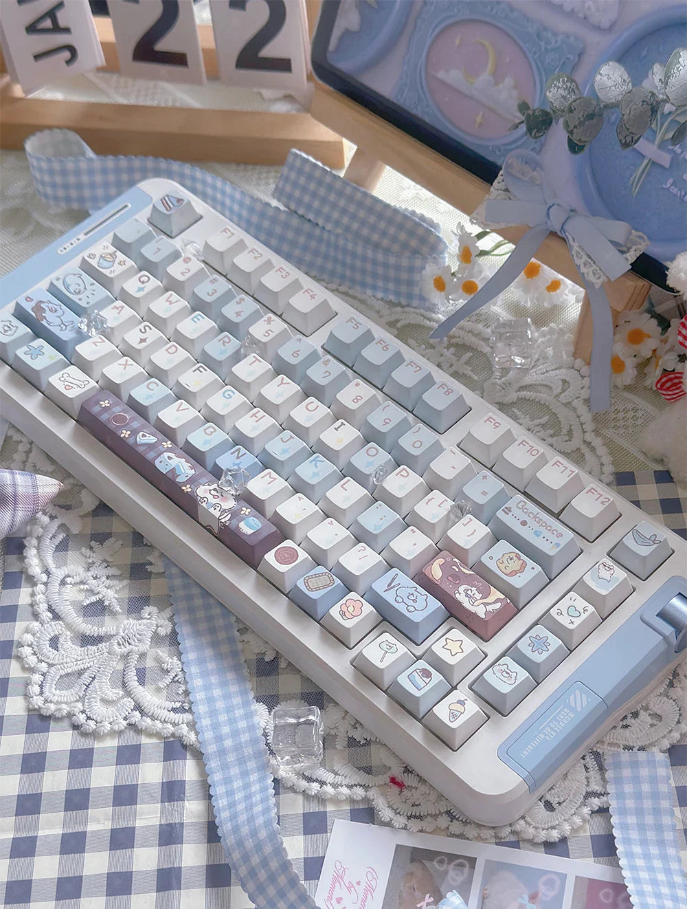 95 Keys Cherry Profile PBT Keycaps Love Letter Theme Key Caps for Gaming Mechanical Keyboard 61/64/68/75/84Keys GMK67 AULA F75