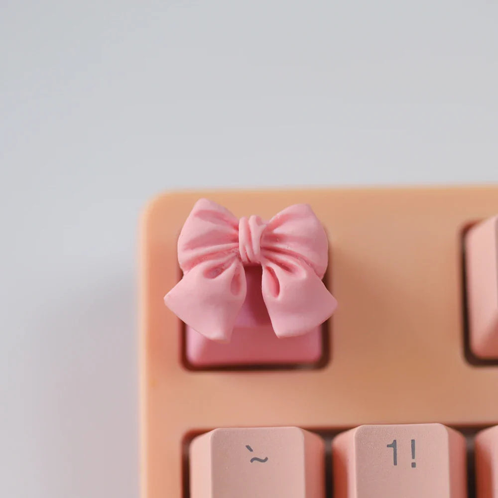 New Bowknot Cute Esc Keycap Creative Kawaii Pink Keycaps Girl Woman for OEM Profile Cherry Mx Switch Mechanical Keyboard