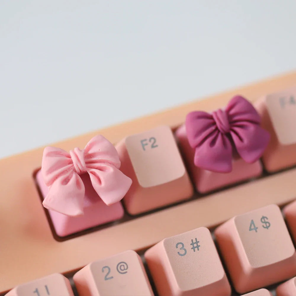 New Bowknot Cute Esc Keycap Creative Kawaii Pink Keycaps Girl Woman for OEM Profile Cherry Mx Switch Mechanical Keyboard