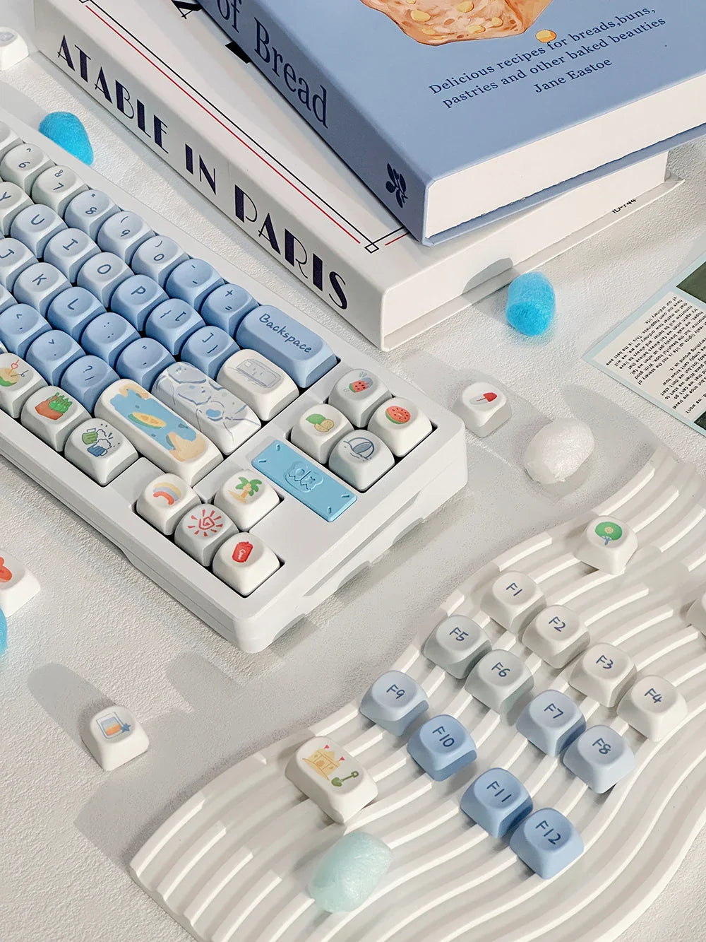 95 Keys MOA Profile PBT Keycaps for 61/64/68/84/75/87Keys Gaming Mechanical Keyboard AULA F75 GMK67 GMK87 Cartoon Cute Key Caps