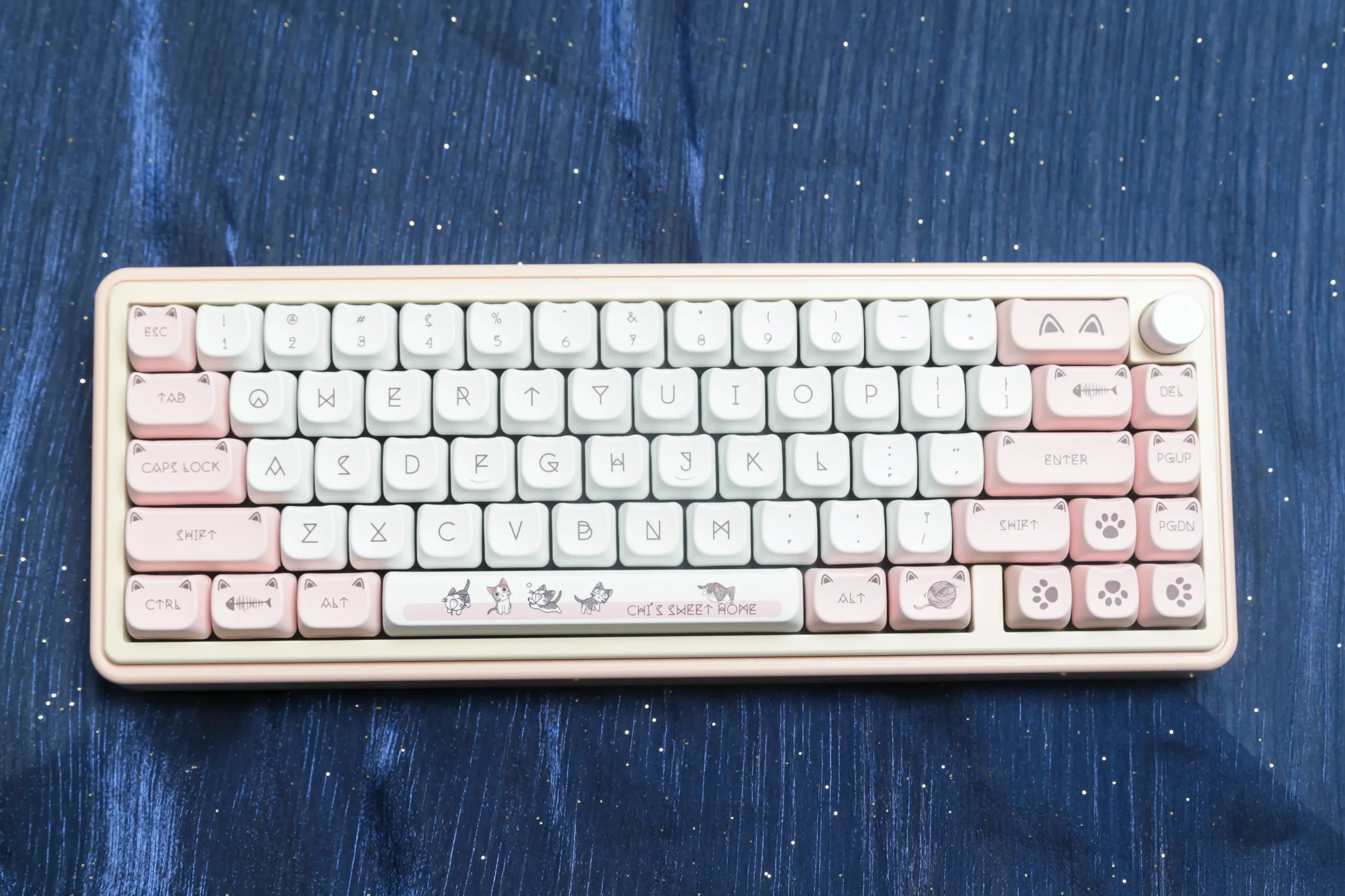JCM MAO Profile Ear KeyCap Kindergarten Picabara Anime Cute Cat Keycaps for MX Switch Gaming Mechanical Keyboard GK75