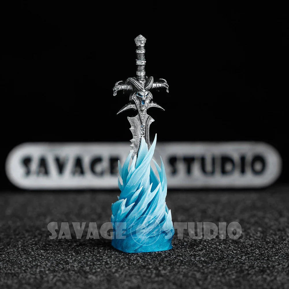 Warcraft Theme Keycap Frostmourne Keycaps Handmade Resin Backlit Key Cap MX Switch Customized Mechanical Keyboard  Accessories