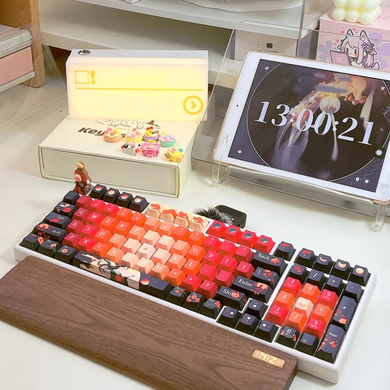 Ancient Style Theme Keycaps 128key Cherry Profile Pbt Hot Sublimation Side Engraving Transparent Mechanical Keyboard Keycaps