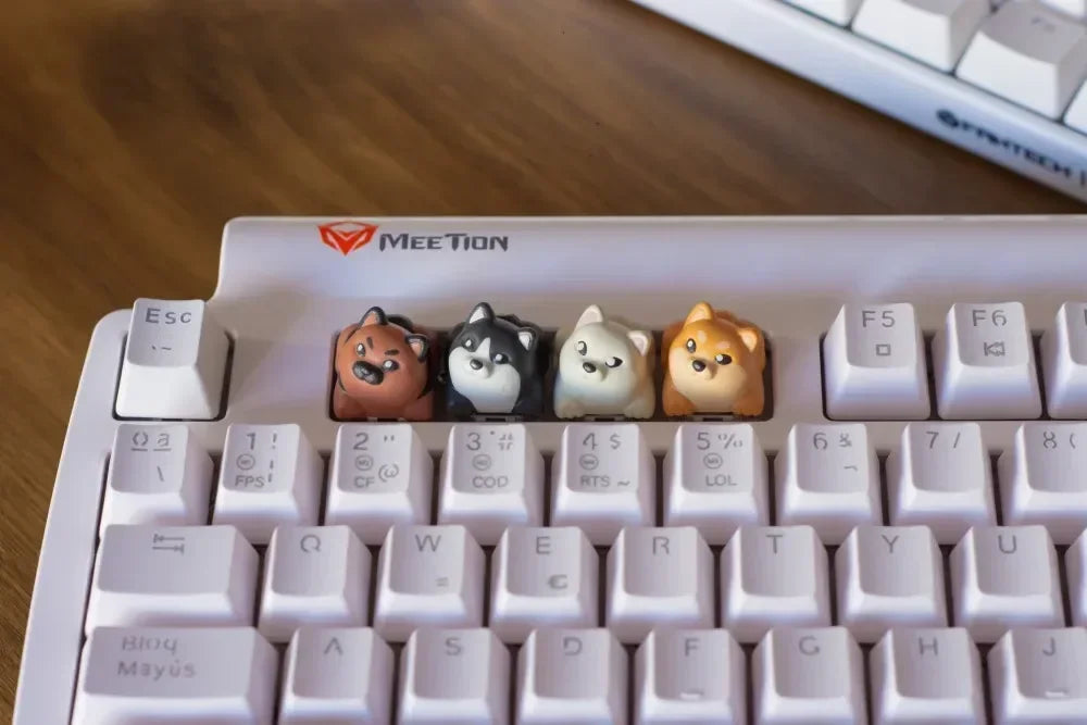 ECHOME Artisan Keycaps Shiba Dog Custom Animal Cute Keycap Resin Keyboard Cap Cartoon Pet KeyCap Mechanical Keyboard Accessories