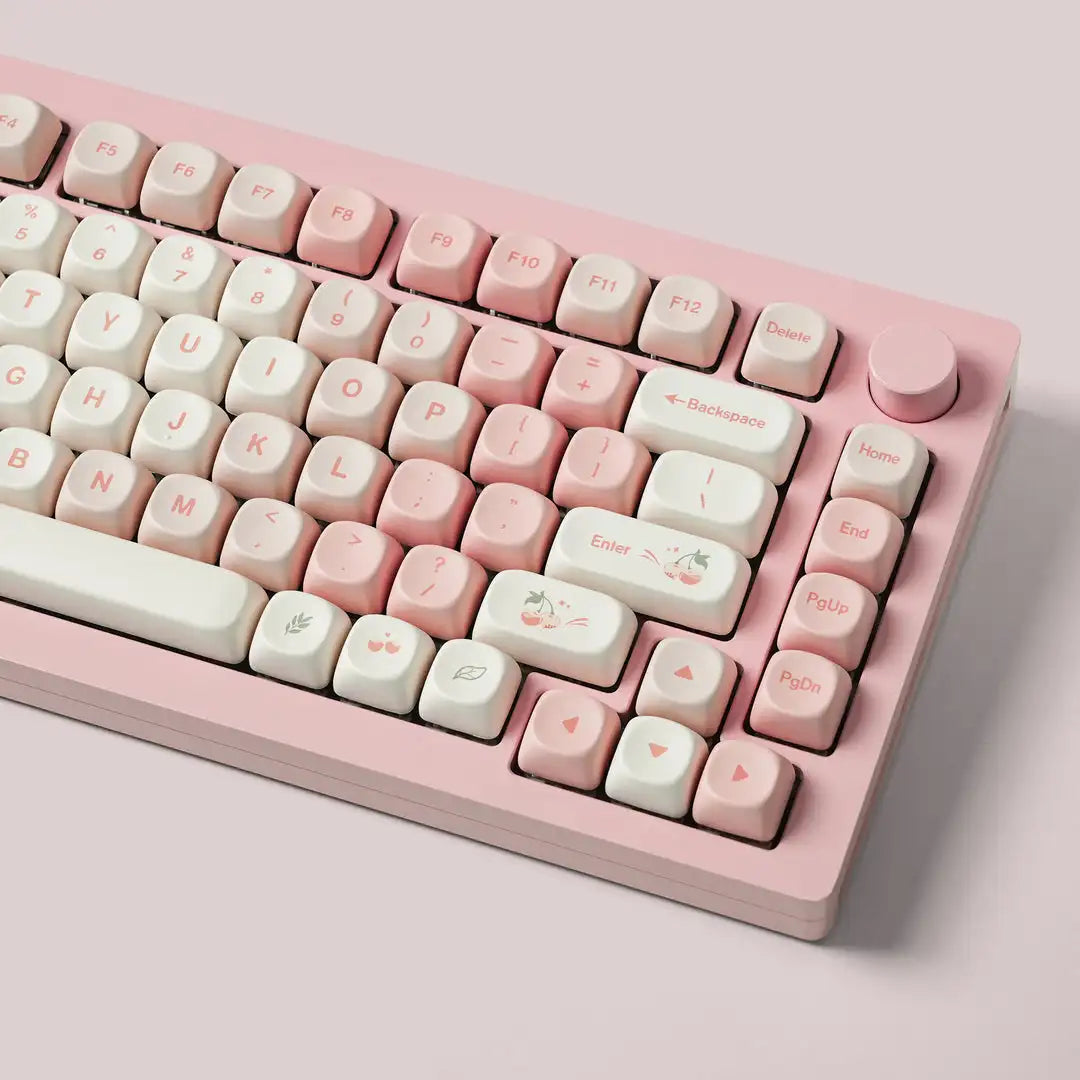 143 Keys Pink Cherry MOA Profile PBT Keycaps Dye Sub Customs  Key caps for 61/87/104 Cherry MX Switch Gaming Mechanical Keyboard