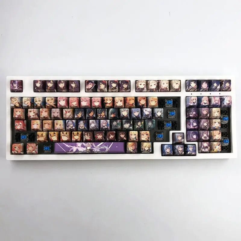 Cartoon Anime Genshin Impact Keycap zhongli Mechanical keyboard replacement key R4 PBT thermal sublimation Cherry OEM height
