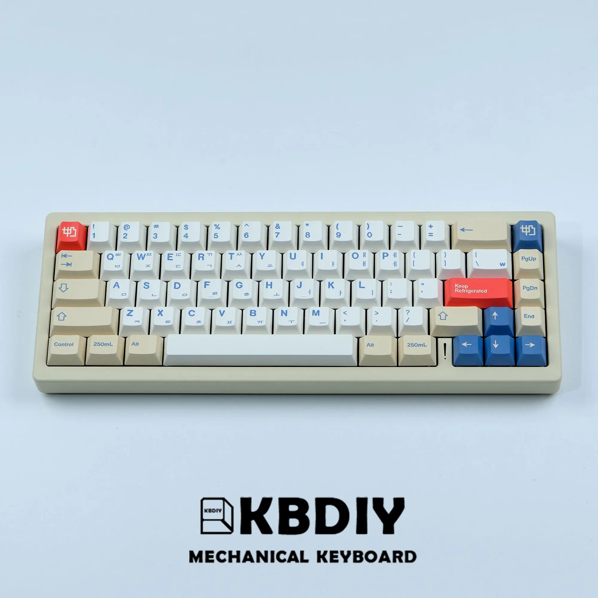KBDiy GMK Soymilk Keycap 135 Keys PBT Japanese Korean Keycap ISO Enter Cherry Profile for GMK67 K500 Gaming Mechanical Keyboard