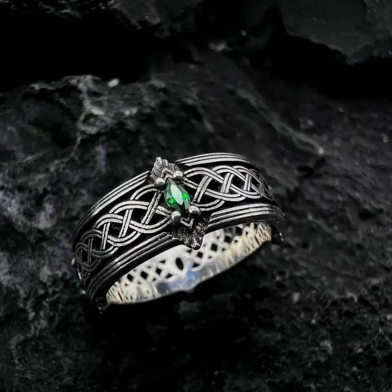 Devil Ram Horns Skull Open Ring for Men's Retro Satanic Cross Religious Amulet Jewelry