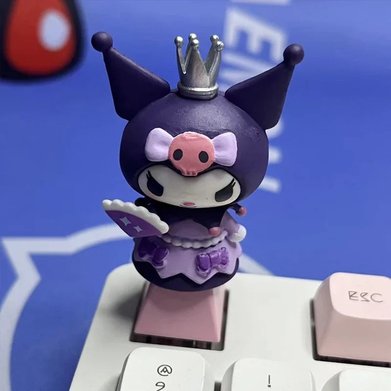 Diy Keycap Kawaii Sanrio Kuromi My Melody Cute Cartoon Sublimation Creativity Resin Mechanical Keyboard Keycaps Personality Gift