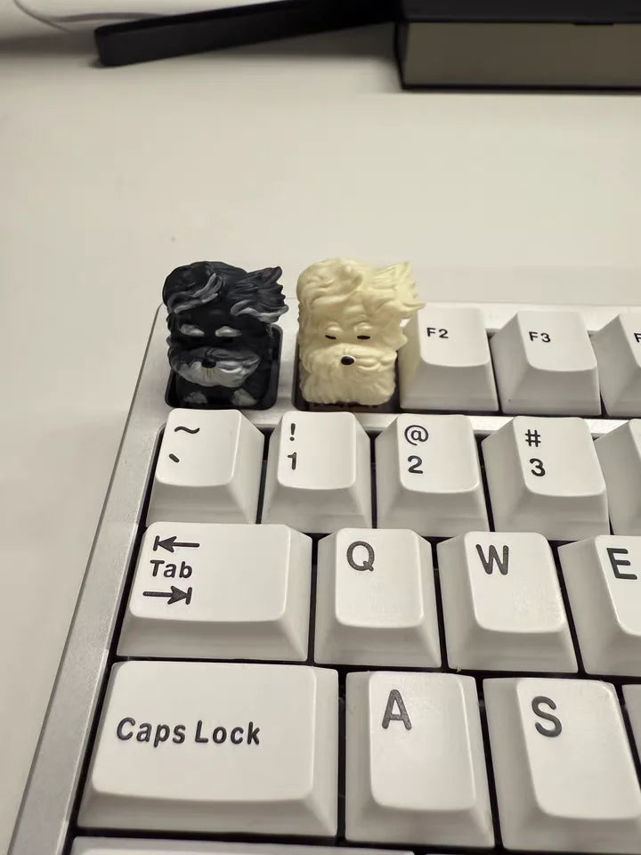 MiFuny Cute Dog Keycap 124/133 Keys PBT Dye Sublimation Custom MOA/Cherry Profile Gaming Keycaps for Mechanical Keyboard Gifts