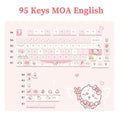 95 Keys/Set Key Caps Cartoon Puppy Cat Kitty MOA Profile PBT for DIY Custom Mechanical Gaming Keyboard Keycap Dye Sublimation