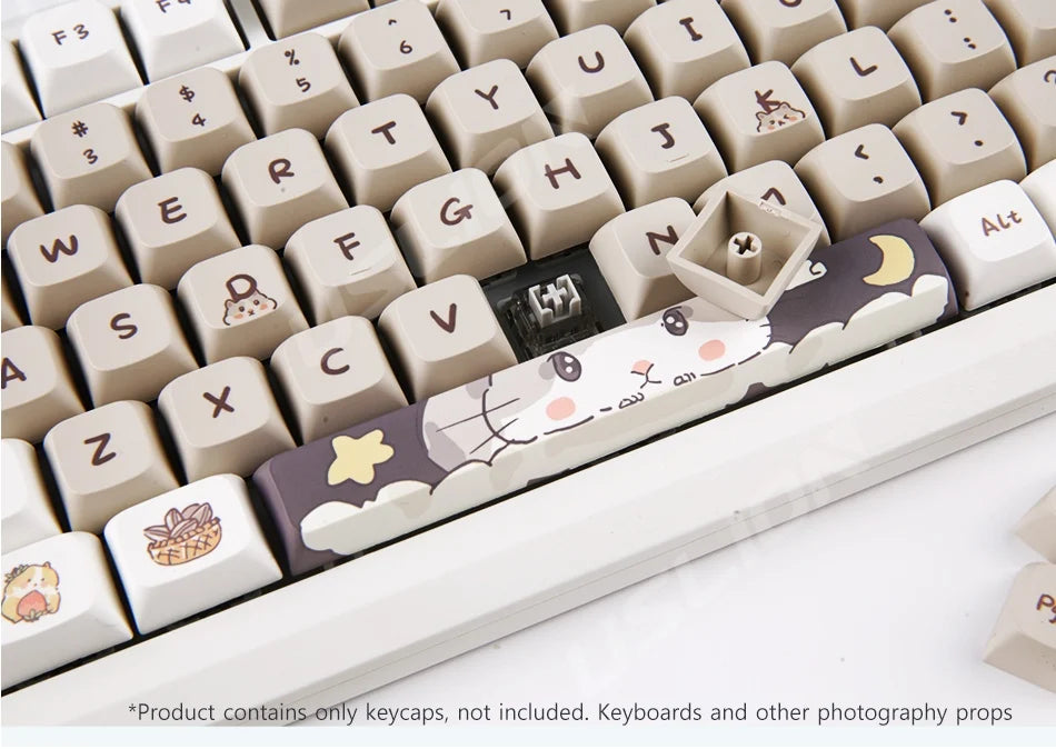 Orange squirrel Gray Rat Theme Keycap XDA Profile Key cap English Korean for 61/64/68/84/87/96/98/104 Mechanical Keyboard Keycap