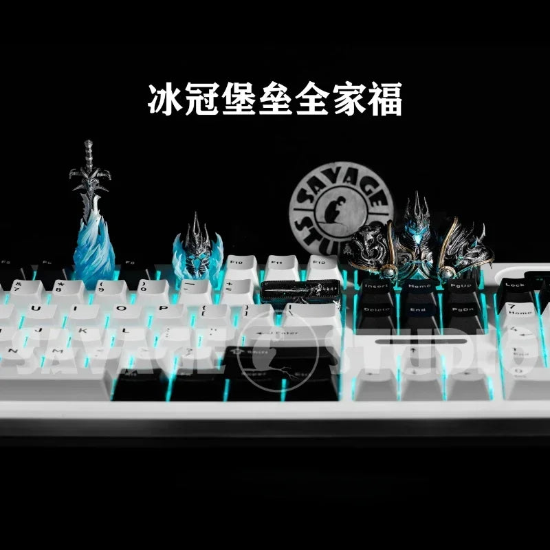 World of Warcraft Frostmourne Anime Keycaps Custom Key Caps for Mechanical Keyboard Caps Korean Keycap PC Game Peripheral Gifts