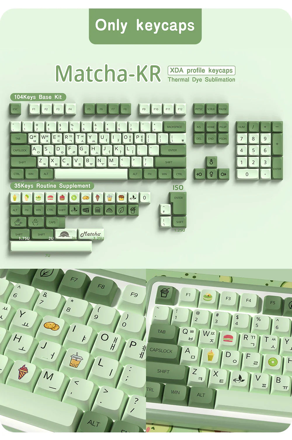 XDA Profile PBT keycaps Spanish Korean French German Portuguese Russian Japanese keycap For Cherry MX Mechanical Keyboard