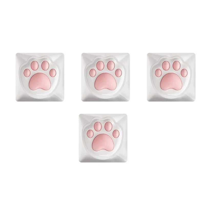3D Soft Silicone Paw Keycap for Mechanical Keyboards and Colorful Keyboards Keycaps Supplies Sublimation Caps